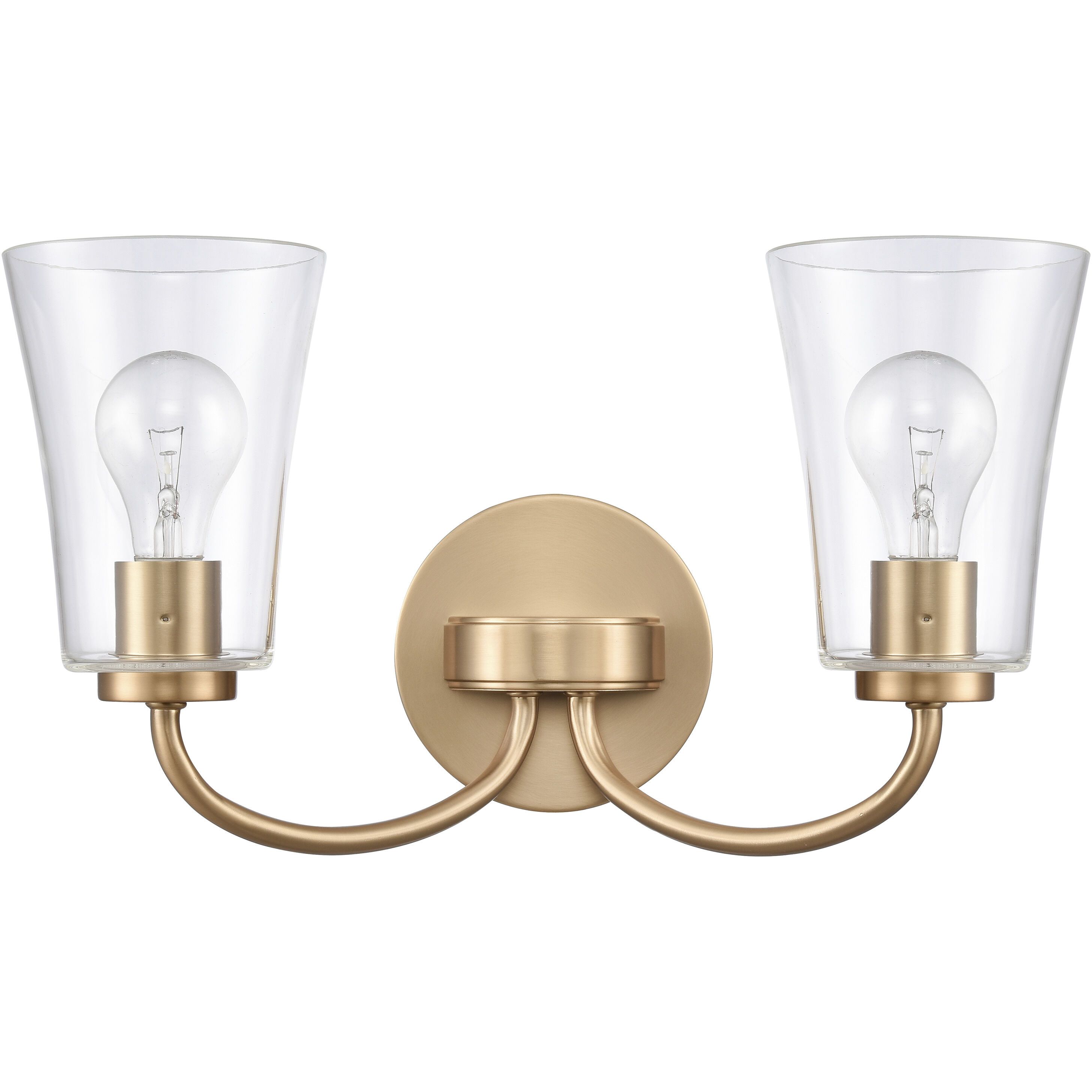 Emily Vanity Light Wall Light in Brushed Gold