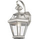 Georgetown 1 Light 15 inch Brushed Nickel Outdoor Wall Lantern