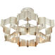 Grand Lotus 1 Light 20.25 inch Contemporary Silver Leaf Pendant Ceiling Light, Small
