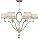Allegretto 6 Light 39 inch Silver Chandelier Ceiling Light