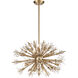 Starburst 19 Light 26 inch Satin Brass with Clear Chandelier Ceiling Light