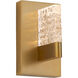 Gamma 1 Light 4.75 inch Brushed Brass Wall Mount Wall Light