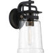 Maribel Heights 1 Light 14 inch Sand Coal/Gold Outdoor Wall Mount, Great Outdoors
