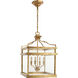 Chapman & Myers Mykonos 4 Light 17.25 inch Gilded Iron Lantern Pendant Ceiling Light, Medium