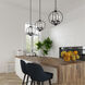 Milania 4 Light 13 inch Black with Brushed Nickel Accents Convertible Semi Flush/Chandelier Ceiling Light