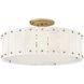 Simone 4 Light 20.75 inch Burnished Gold Semi-flush Mount Ceiling Light