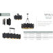 Vailen 7 Light 20 inch Dark Matte Black Semi Flush Ceiling Light