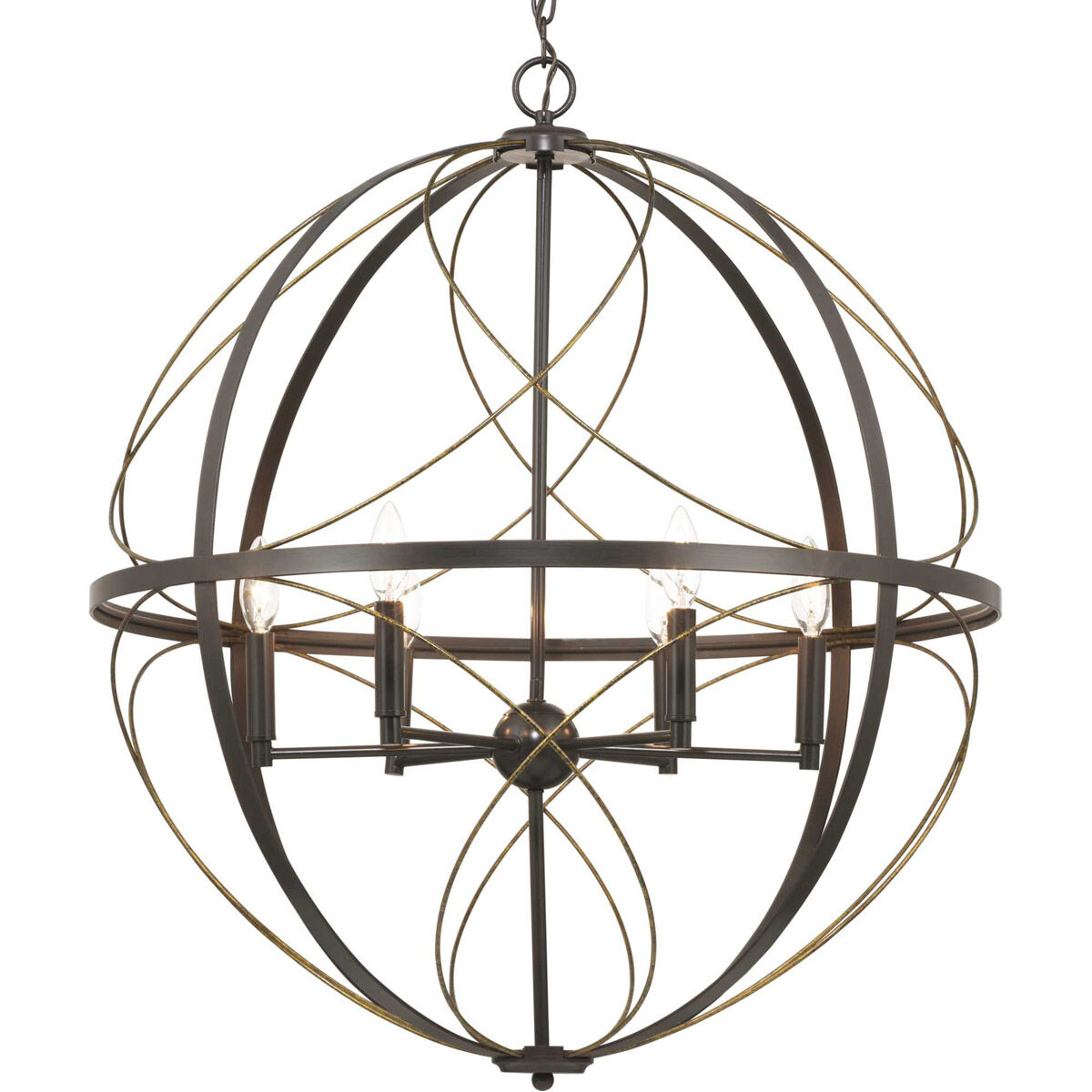 Gerald Ave 6 Light 28 inch Antique Bronze Pendant Ceiling Light
