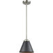 Nouveau Appalachian 1 Light 8 inch Brushed Satin Nickel Mini Pendant Ceiling Light in Incandescent, Matte Black, Nouveau