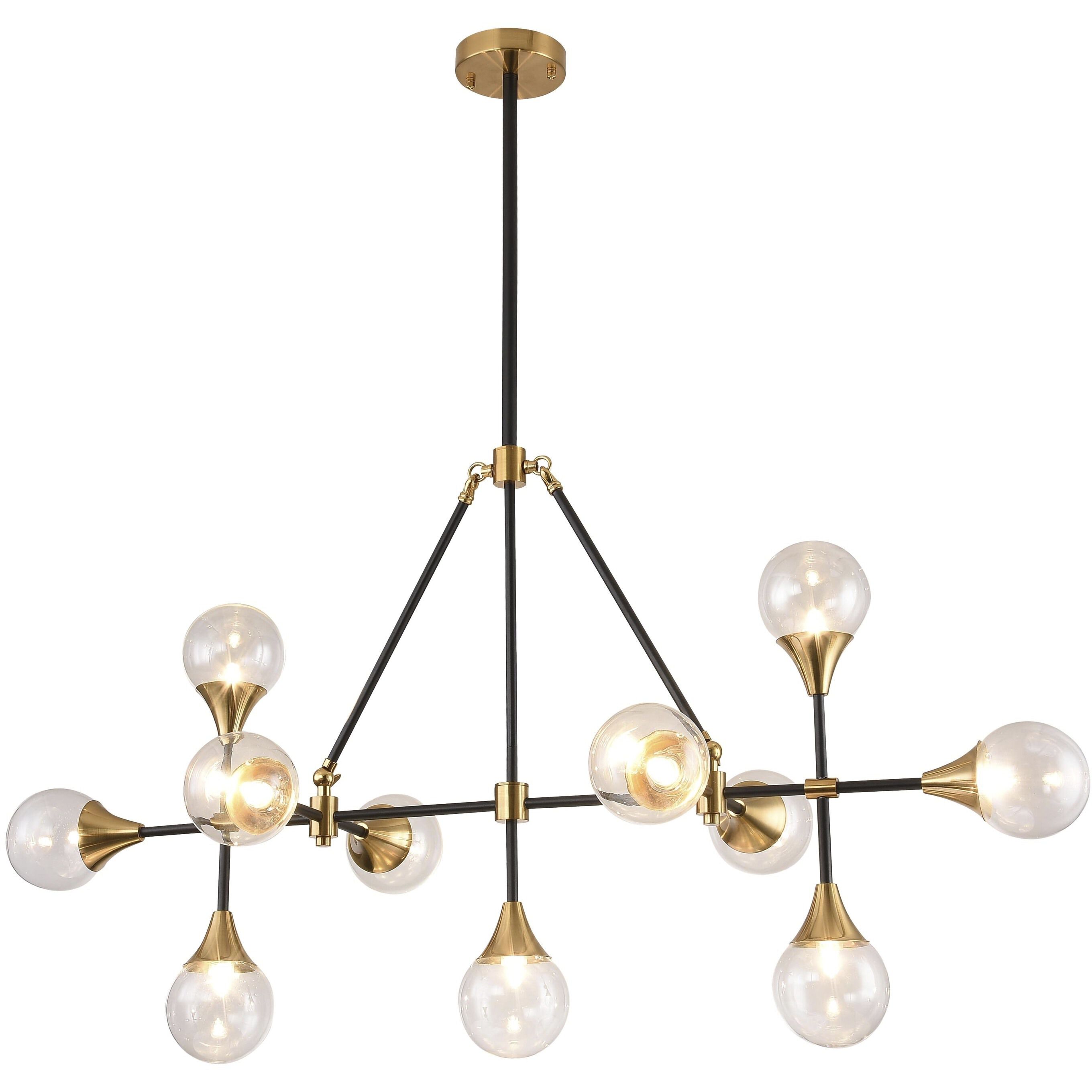 Canada 11 Light 18.4 inch Black and Gold Chandelier Ceiling Light