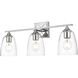 Harris 3 Light 24 inch Chrome Bath Sconce Wall Light