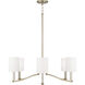 Ingrid 6 Light 32 inch Matte Brass Chandelier Ceiling Light