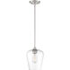 Octave 1 Light 8 inch Satin Nickel Pendant Ceiling Light, Essentials