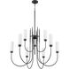 Jerome 9 Light 35 inch Matte Black Chandelier Ceiling Light