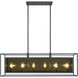 Infinity 12 Light 44 inch Misty Charcoal Linear Chandelier Ceiling Light