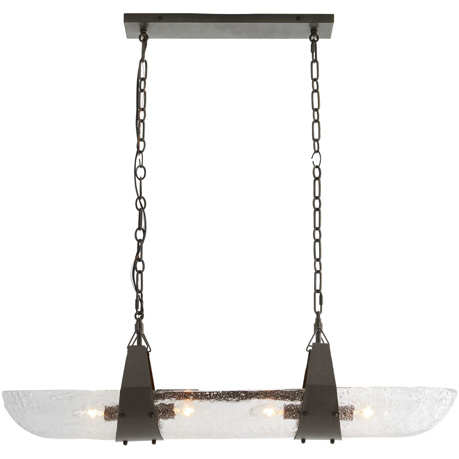 Mykonos 4 Light 37.5 inch Clear and English Bronze Pendant Ceiling Light