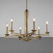 Trumbull 6 Light 26 inch Antique Brass Chandelier Ceiling Light
