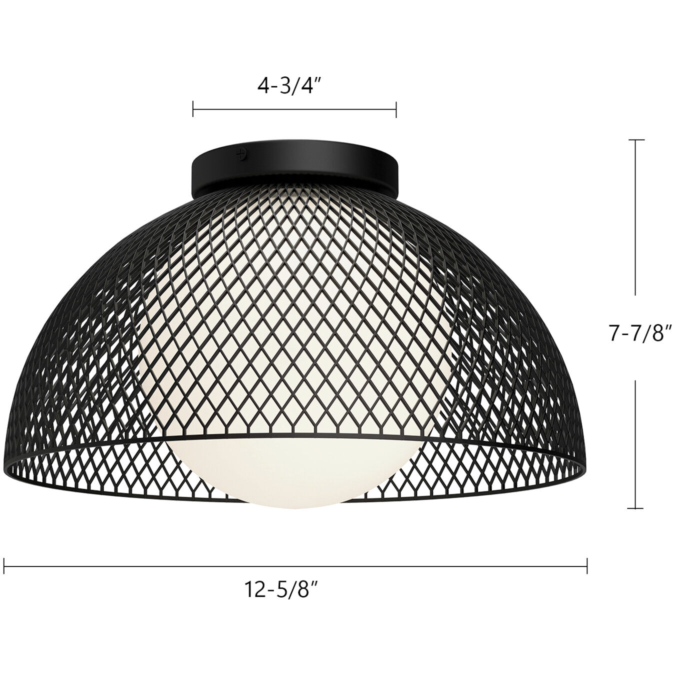 Alora Mood Haven 1 Light 12.63 inch Matte Black/Opal Matte Glass Flush Mount Ceiling Light