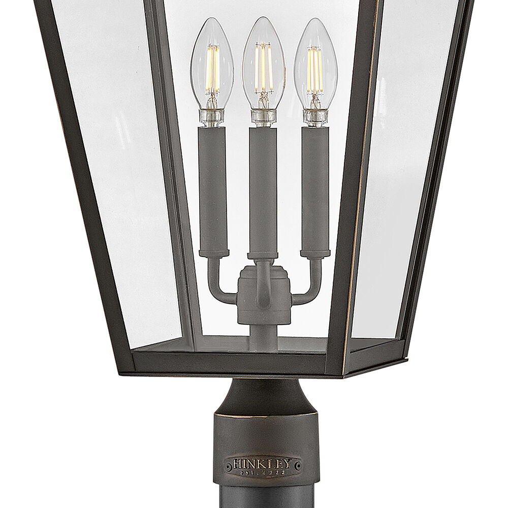 Estate Series Alford Place 26 inch Oil Rubbed Bronze Outdoor Post Mount Lantern in Non-LED