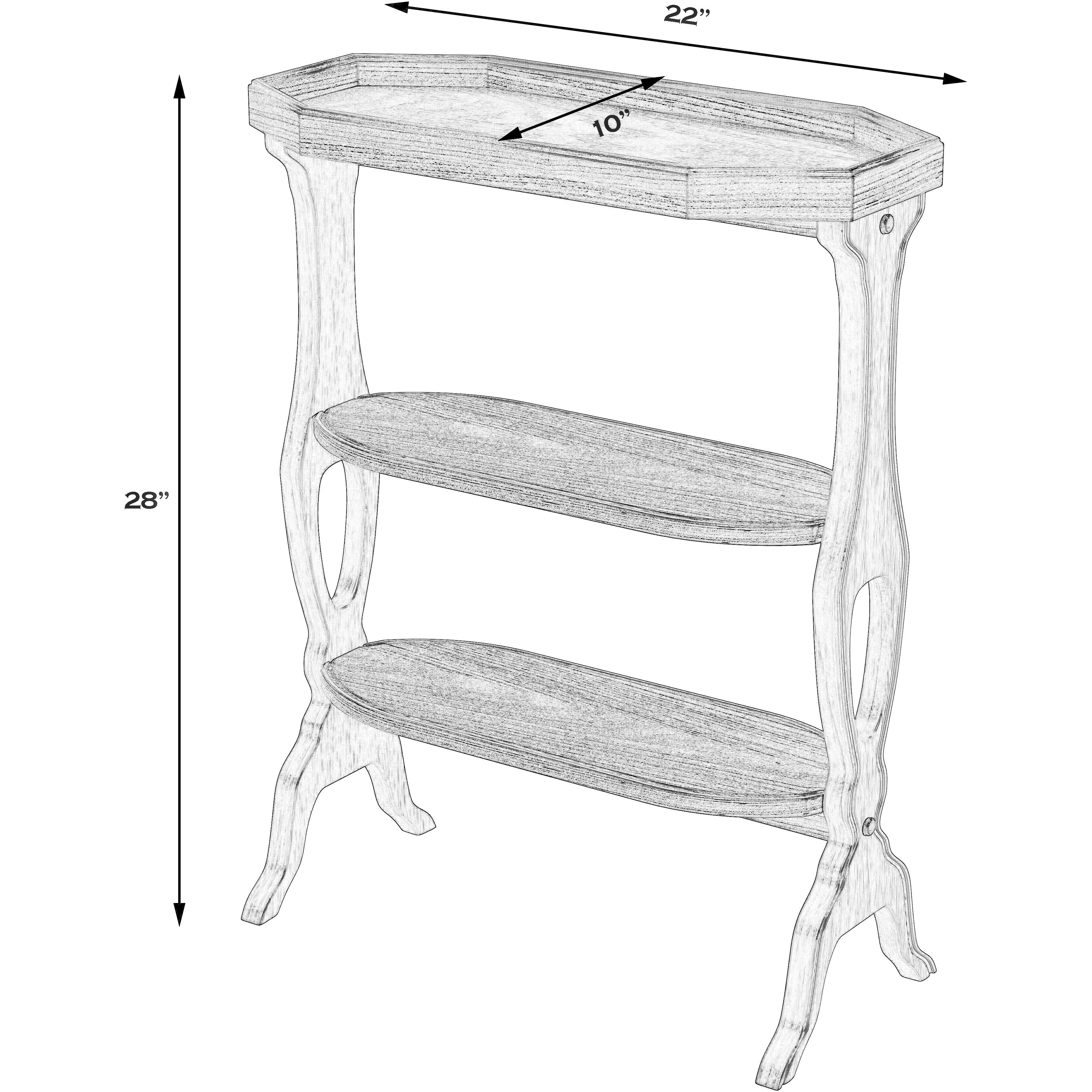 Hadley Side Table in Medium Brown