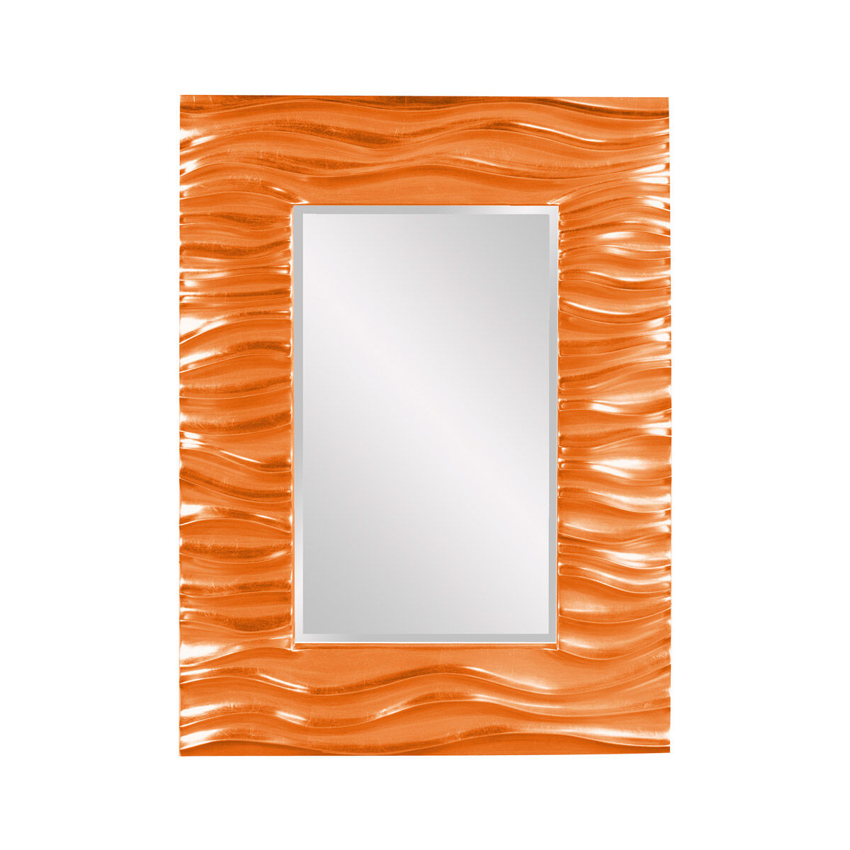 Zenith 39 X 31 inch Glossy Orange Wall Mirror