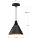 Alora Mood Archer Pendant Ceiling Light in Matte Black