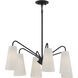 Edgewood 6 Light 35 inch Matte Black Linear Chandelier Ceiling Light, Essentials