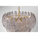 Marclaire 15 Light 32.75 inch Legacy Brass Pendant Ceiling Light in Grey Textured Handmade Glass
