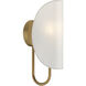 Alora Mood Seno 1 Light 5.63 inch Aged Gold and White Cotton Fabric Wall/Vanity Light Wall Light