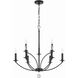 Mila 9 Light 28 inch Black Chandelier Ceiling Light