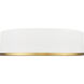 Bradley LED 16 inch Matte White and Modern Gold Flush Mount Ceiling Light