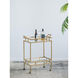 Twig Brass Antique Bar Cart