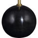 Gimlet 22 X 9 inch Black Marble and Brushed Brass Drink Table