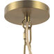 Alora Mood Farrah 1 Light 11.88 inch Brushed Gold Pendant Ceiling Light in Amber Ribbed Glass