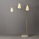 Concord 85 inch 60.00 watt Walnut and Weathered Brass with Black Arc Floor Lamp Portable Light