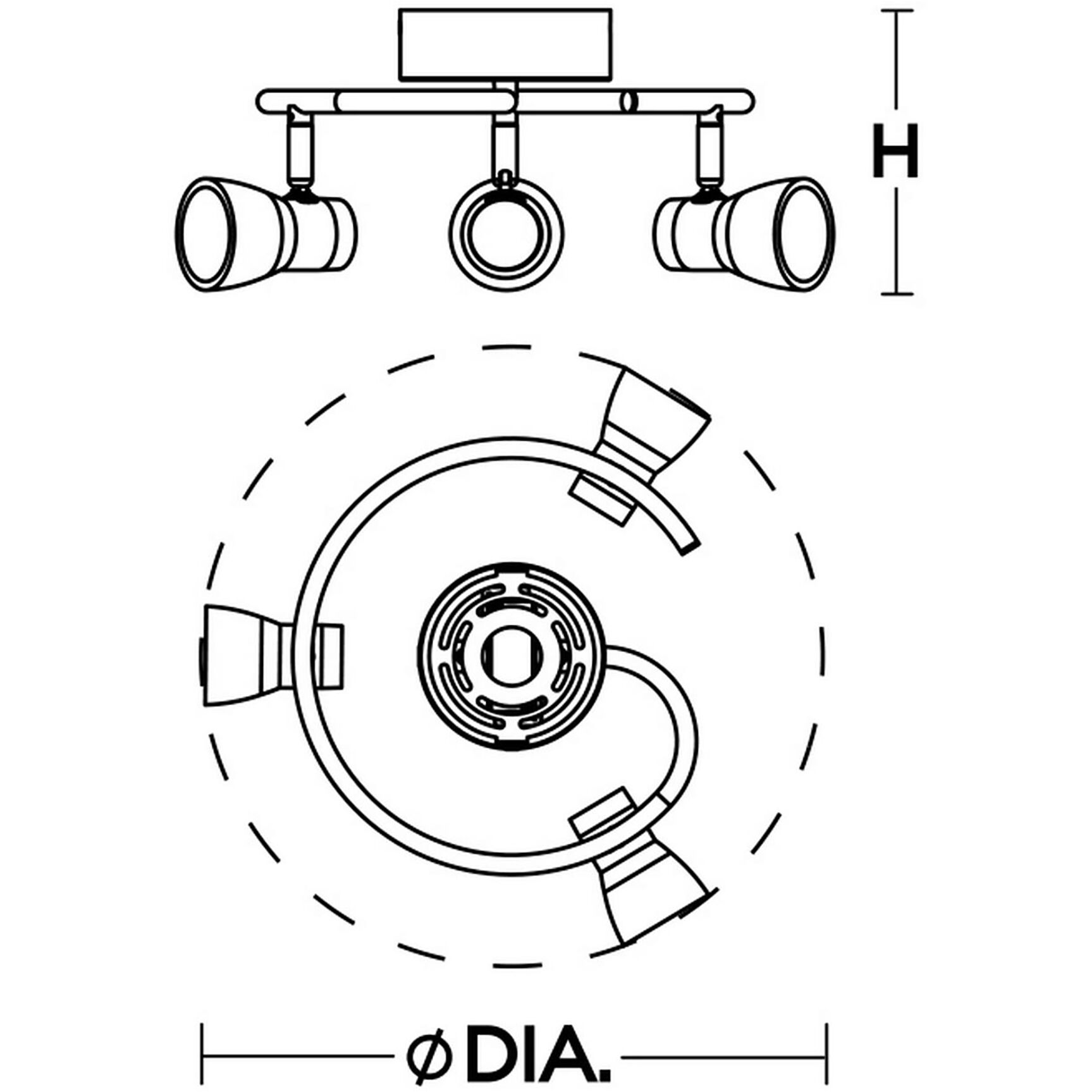 Gage 4 Light 120V Polished Chrome Fixed Rail Ceiling Light