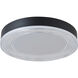 Waves LED 16 inch Matte Black Flush Mount Ceiling Light