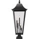 Gannon 5 Light 41.25 inch Black Outdoor Pier Mounted Fixture in G9