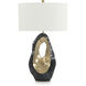 Leah Black and Metallic Gold Sculpture Lamp