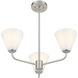 Blair 3 Light 24 inch Satin Nickel Chandelier Ceiling Light