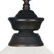 Shark 1 Light 14 inch Olde Bronze Pendant Ceiling Light in 4.5, Angular Matte Opal Glass