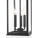Shepard 3 Light 8 inch Black Outdoor Pendant