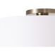 Stretch 1 Light 17 inch Weathered Brass Flush Mount Ceiling Light in White Linen