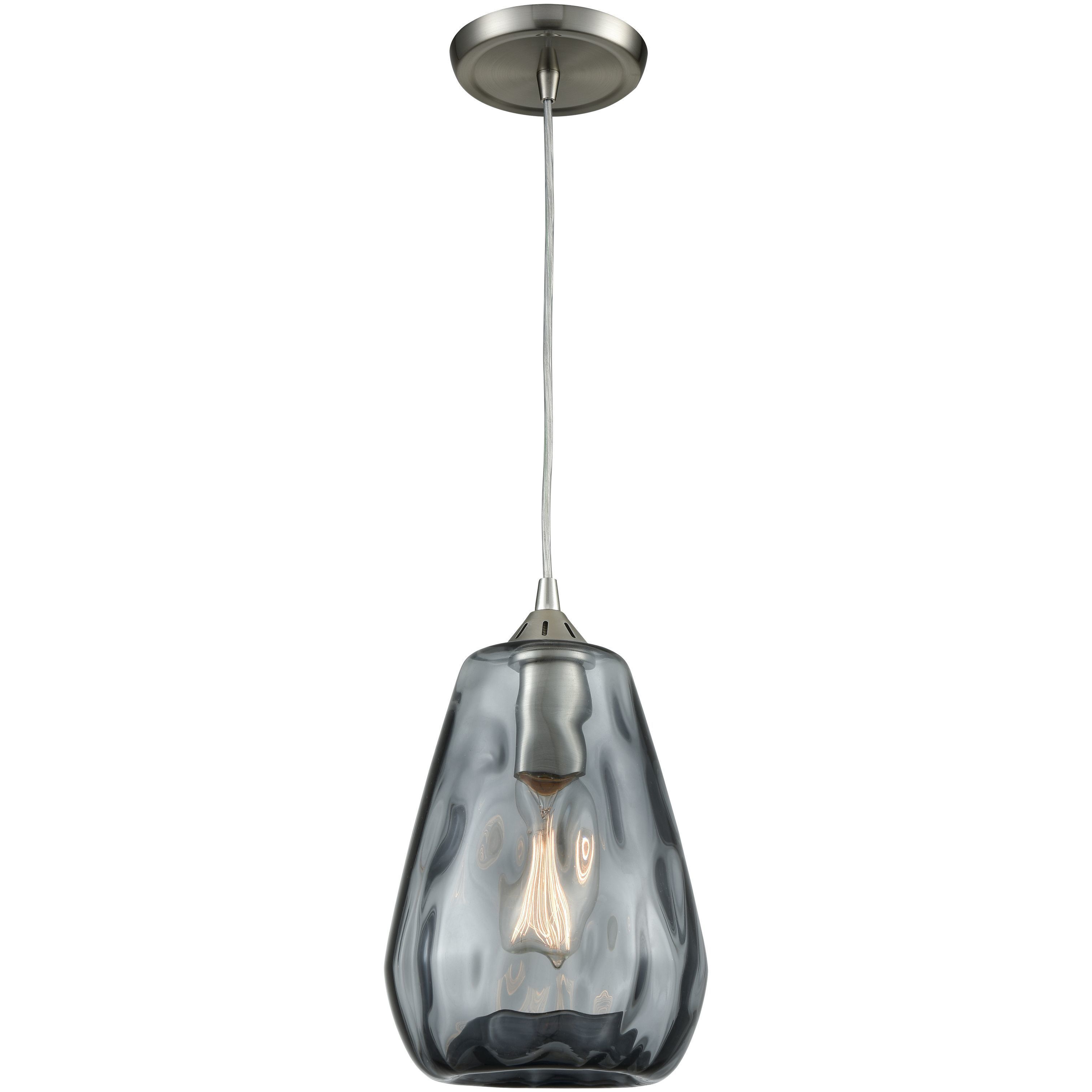 Tulare 1 Light 7 inch Satin Nickel Pendant Ceiling Light