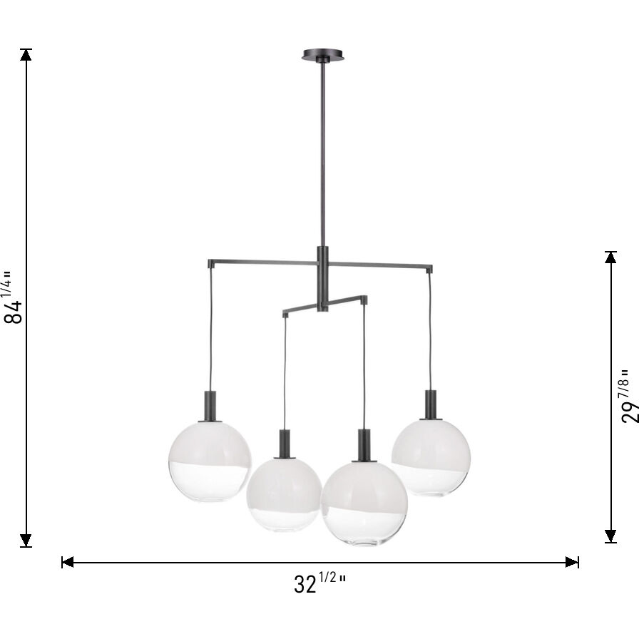 Sean Lavin Torian 4 Light 32.5 inch Burnished Brass Chandelier Ceiling Light