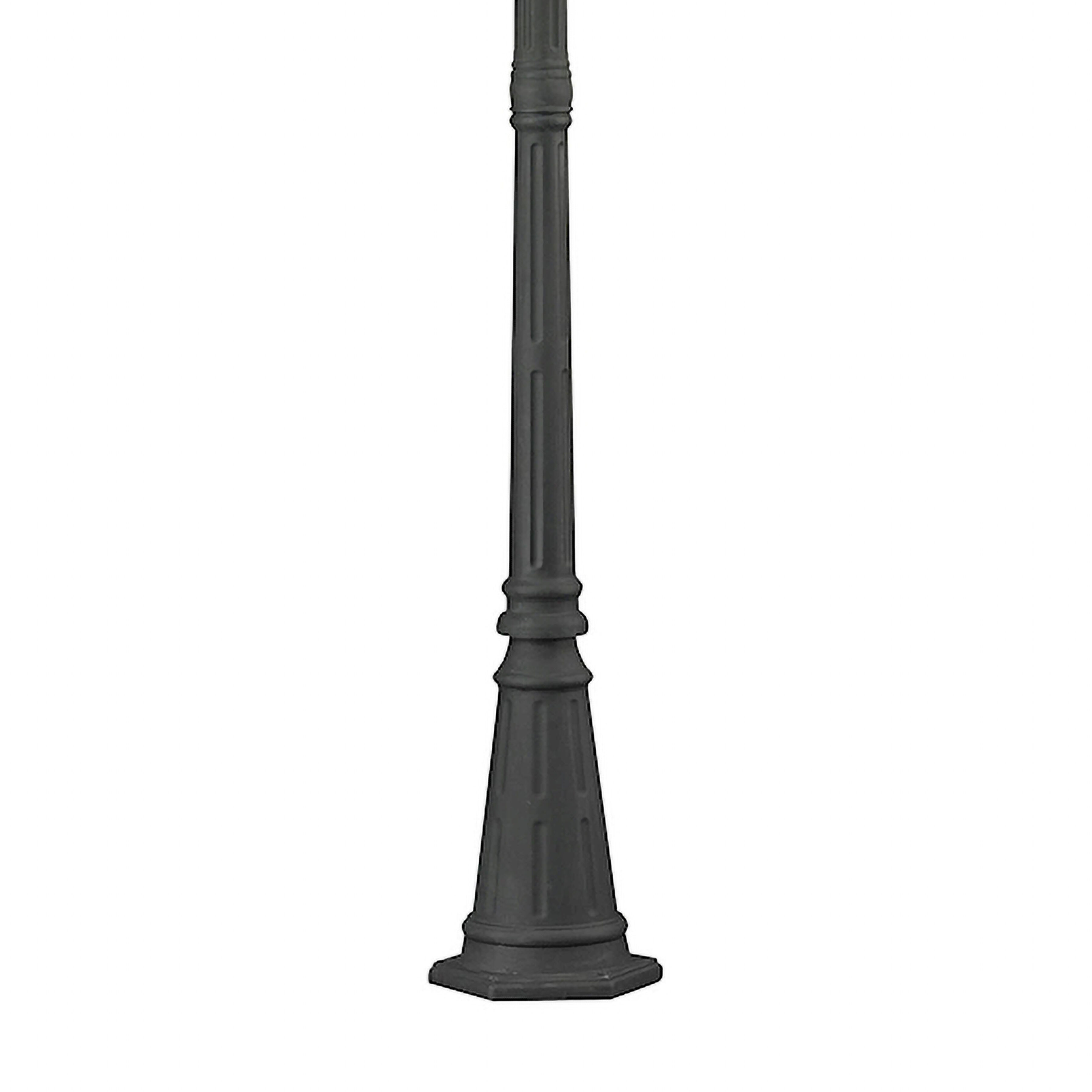 Central Square 3 Light 91 inch Textured Matte Black Outdoor Post Light
