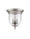 Legacy 3 Light 12 inch Brushed Nickel Flush Mount Ceiling Light