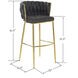 Woven Black and Polished Gold Chair