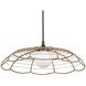 Lakeside 1 Light 30 inch Saddle Brown and Matte Black Indoor Outdoor Pendant Ceiling Light
