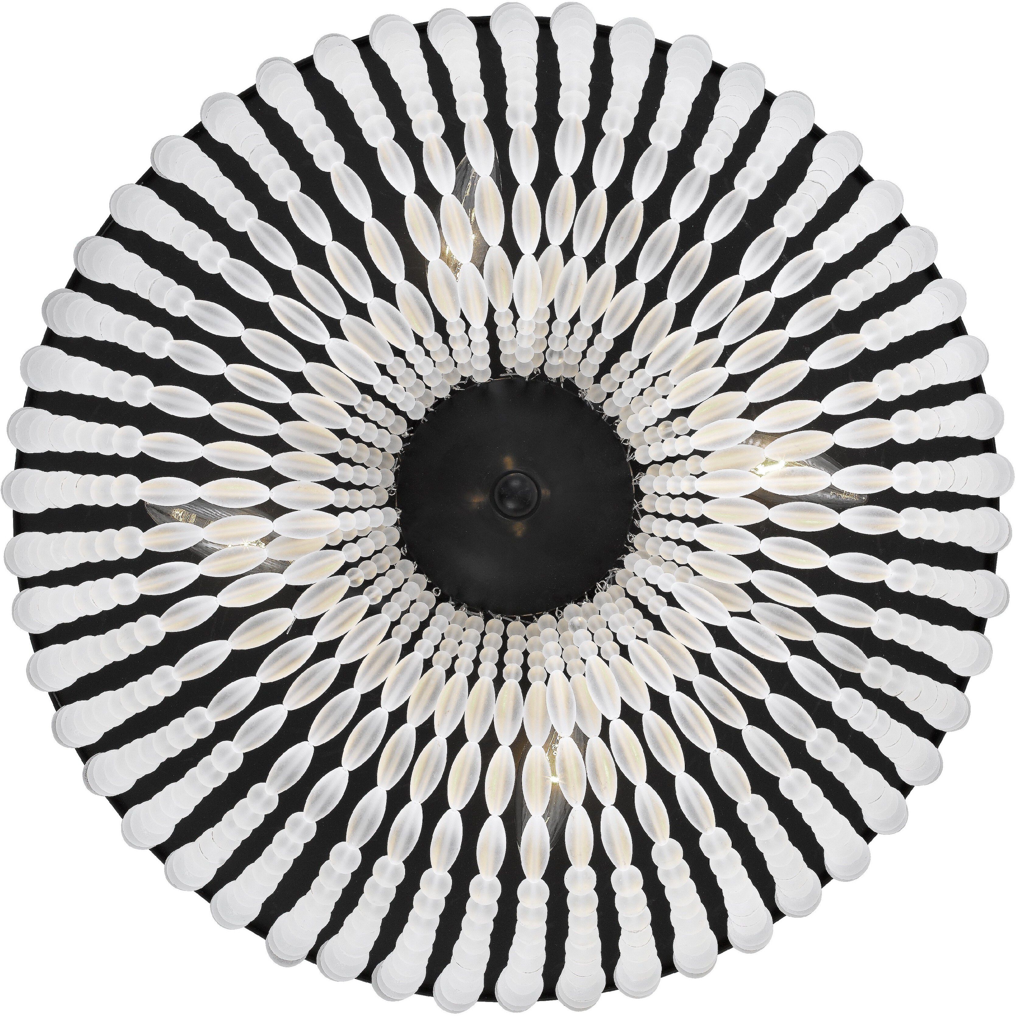 Rylee 4 Light 18.5 inch Matte Black Flush Ceiling Light